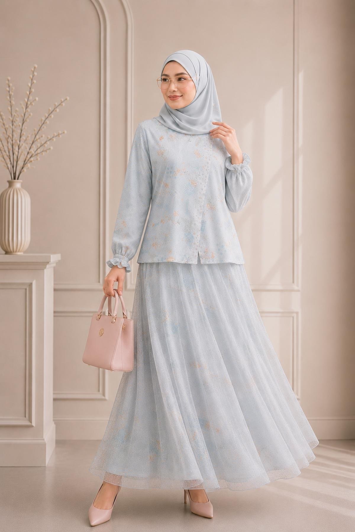 Queene — Blouse + Long Skirt Set